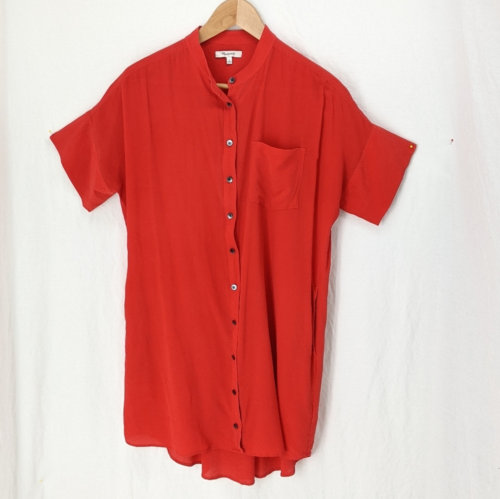 Madewell silk button up tunic